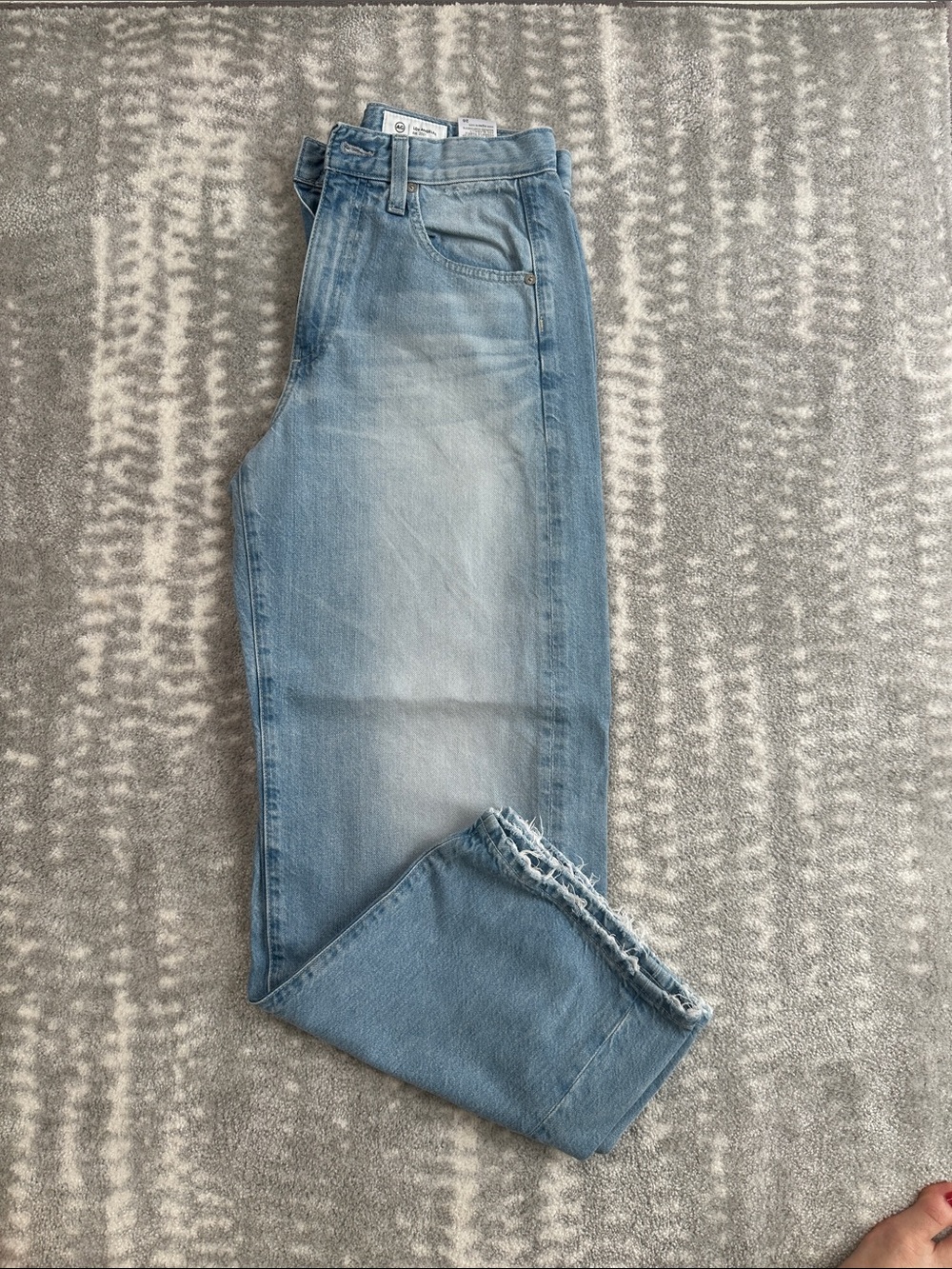 AG Adriano Goldschmied Hattie High Rise barrel Jean allusion Destructed size 26 - Picture 4 of 9
